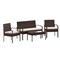 Flash Furniture 4 Piece Brown Patio Set with Beige Cushions JJ-S312-BNBG-GG - alternate 9